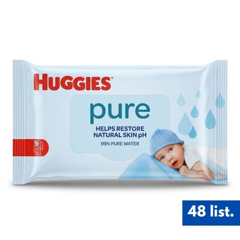 Huggies Vlh.ubrousky 48ks Pure (10/krt)