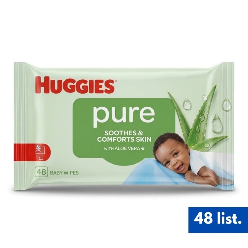 Huggies Vlh.ubrousky 48ks Natural Care Aloe Vera (10/krt)