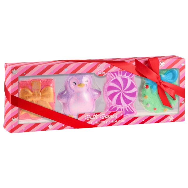 Aurora Dár.sada Xmas 4*120g Koupelová bomba (4/krt)