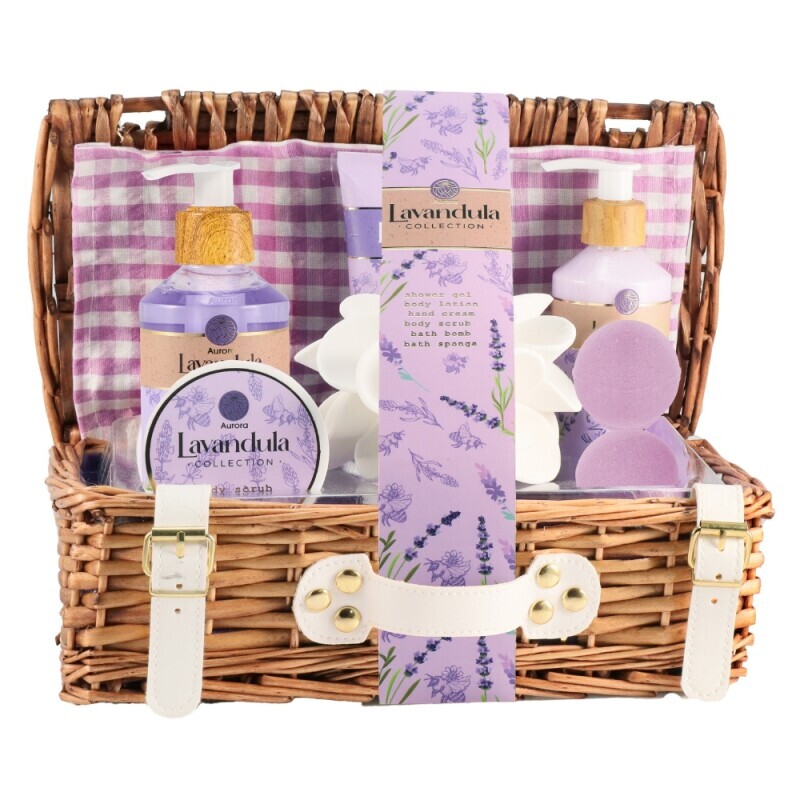 Aurora Dár.sada Levandule 180ml SG+180ml t.mleko+120ml krém na ruce+50ml těl.peeling+2×50g bomba do 