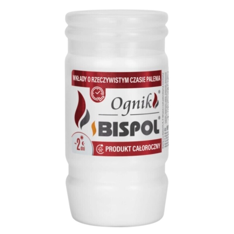 Bispol Svíčka hřbitovní Ognik 2dni/140g (24/krt)