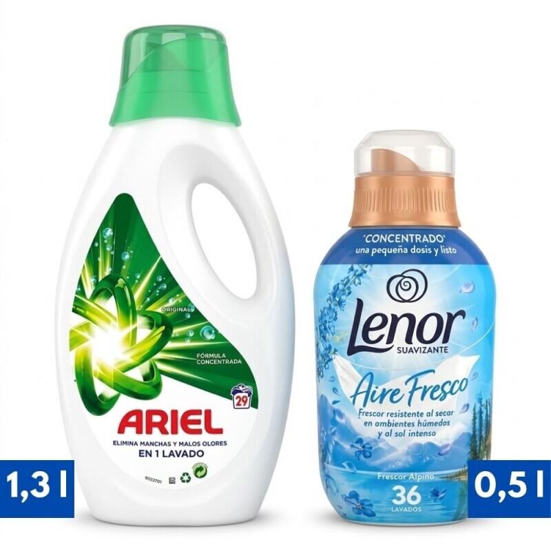 Ariel Sada na praní 1305ml gel+504ml Avivaž N (3/krt)