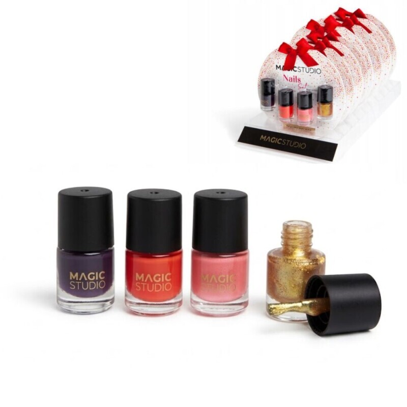 Magic Studio Sada lak na nehty 4ks Colorful (8/krt)