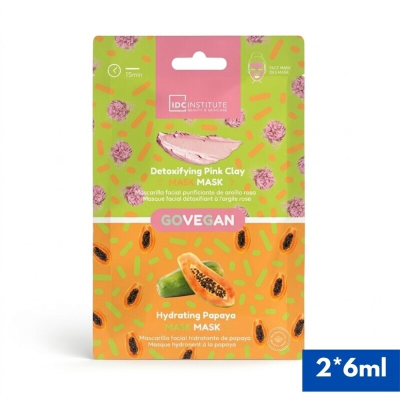 IDC Maska na pleť 2*6ml N Pink Clay&Papaya (12/bal)