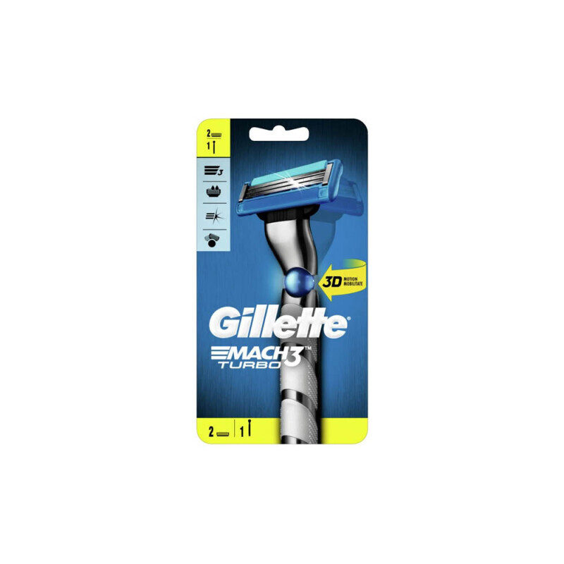 Gillette Mach3 Holítka Turbo 3D + 2hlavice (36/krt)