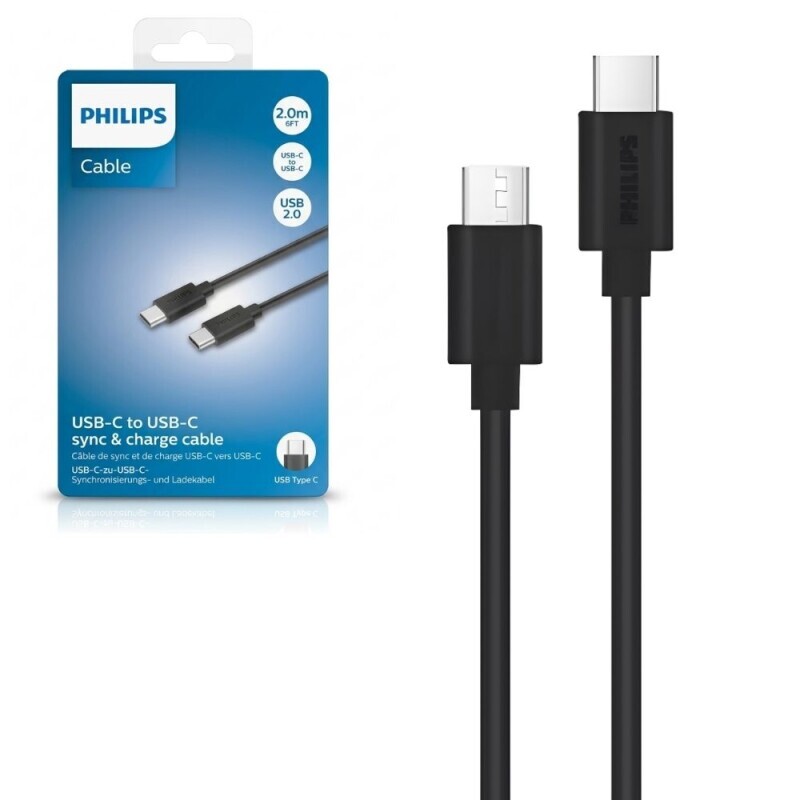 Philips Nabijecí kabel 2m Type-C(6/bal 36/krt)