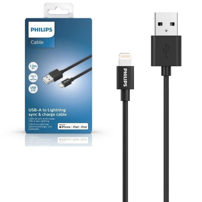 Philips Nabijecí kabel 1.2m USB/Lightning (6/bal 36/krt)