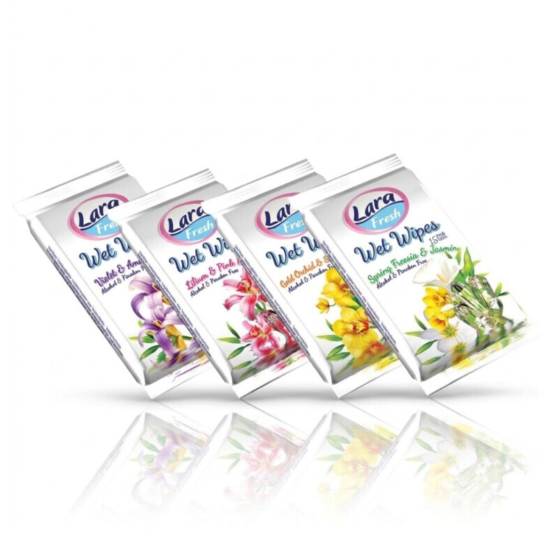 Lara Vlh.Ubrousky 15ks Flower (288/krt)
