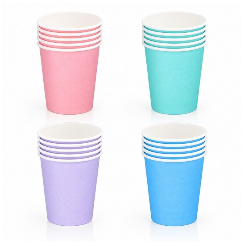 Kelímek papír. 266ml 6ks 4ass(24/krt)