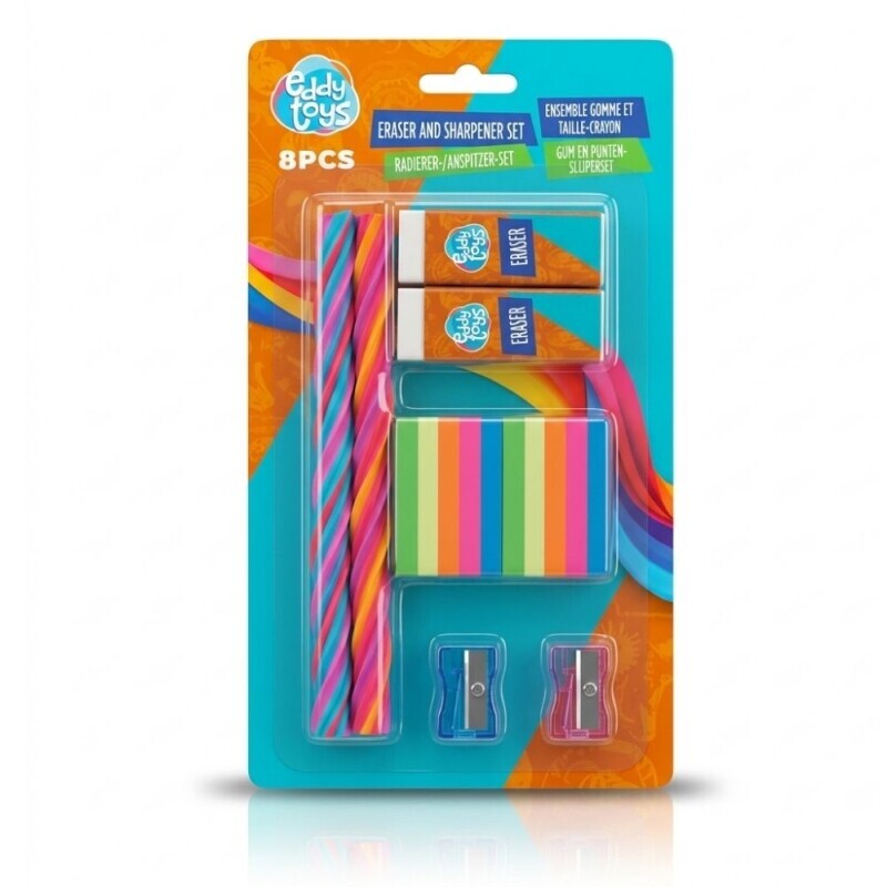 Eddy Toys Sada Gum a Ořezavátek (24/krt)