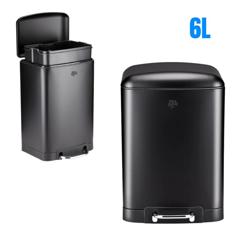 Odpadkový koš 6l Černá(4/krt)