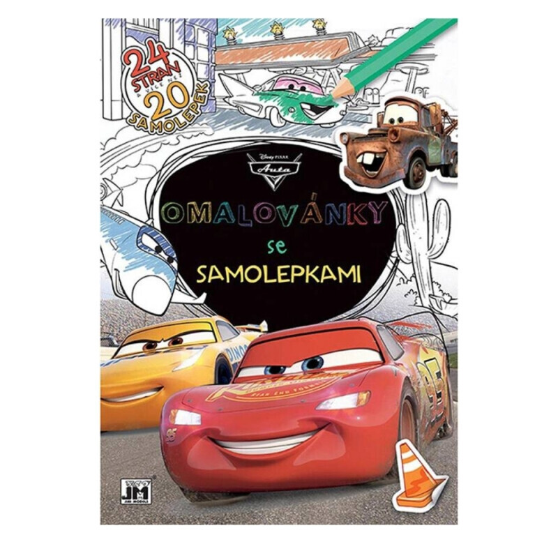 Omalovánky A4 se samolepkami Cars (25/bal 100/krt)