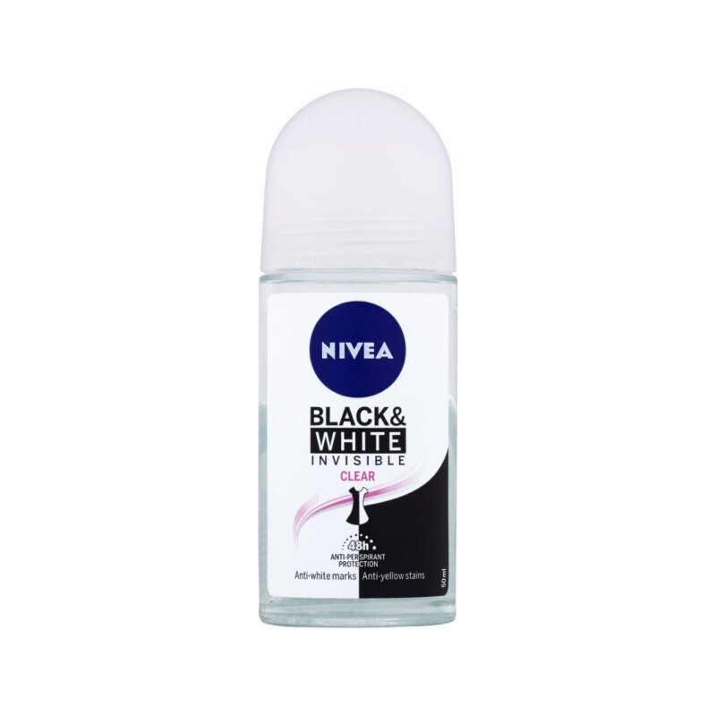 Nivea 50ml Roll-On F AP B&W Invisible Clear (6/krt)