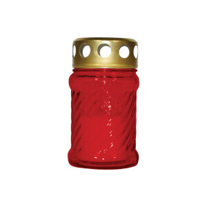 Bispol Svíčka hřbitovní sklo W002 Red (28/krt)