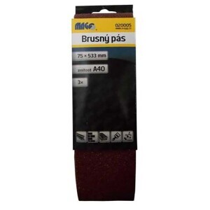 Brusný pás 75x533mm A40 - 3 ks