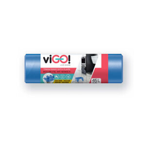 viGO! Pytel odpad. S uchy HDPE 45l/20ks Blue (32/krt)