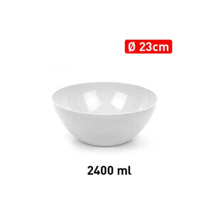 P.Forte Miska plast Classic 23cm/2,4l White (12/bal)