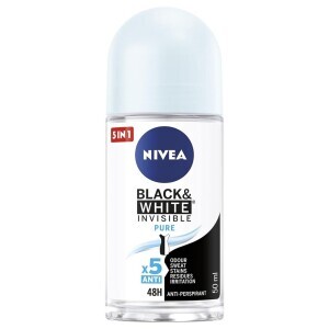 Nivea 50ml Roll-On N F  B&W Invisible Pure (6/krt)