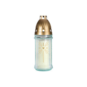 Bispol Svíčka hřbitovní sklo 3004 White (9/bal)