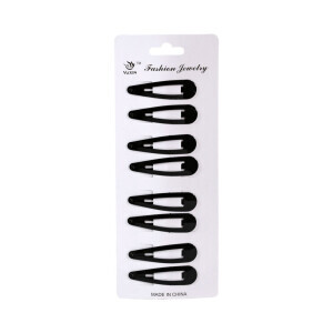 Sponky do vlasů pukačka 8*5cm černá (12/bal 1800/krt)