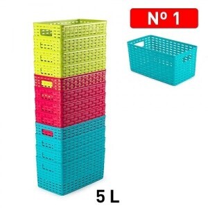 P.Forte Košík plast Rattan 5l Color (12/bal)