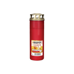 Bispol Svíčka hřbitovní olejová s víčkem Requiem 5dni/440g Red (20/bal)