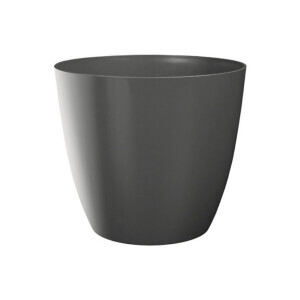 Květináč Ella lesh Ø15cm lesklý antracit (12/krt)
