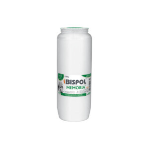Bispol Svíčka hřbitovní olejová Memoria 6dni/390g White (16/krt)