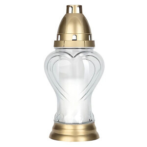 Bispol Svíčka hřbitovní sklo 115g/36h 3043 White(10/krt)