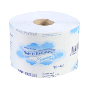 Soft Exclusive toaletní papír 1ks 2vrstvý-75% bílý (36/krt)