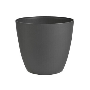 Květináč Ella mat Ø13cm lesklý antracit (15/krt)