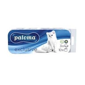 Paloma Toaletní papír 10ks 3-vrstvý Exclusive WHITE (8/bal)
