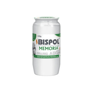 Bispol Svíčka hřbitovní olejová Memoria 2dni/105g White (30/krt)