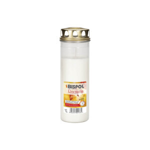 Bispol Svíčka hřbitovní olejová s víčkem Requiem 5dni/440g White (20/bal)