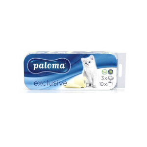 Paloma Toaletní papír 10ks 3-vrstvý Exclusive YELLOW (8/bal)