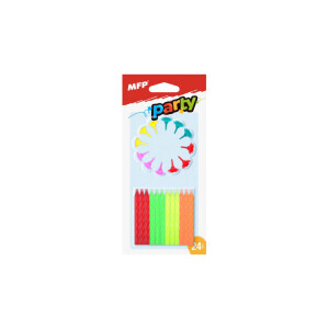 MFP Dortová svíčka 24ks +stojan neon (24/bal 288/krt)