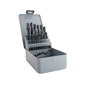 Sada vrtáků HSS 25 ks (1,0-13,0mm), plechový box