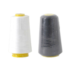Nitě na šití Overlock Black/White (12/bal 240/krt)