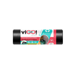 viGO! Pytel odpad. Zatahovací LDPE 120l/20ks Black (12/krt)