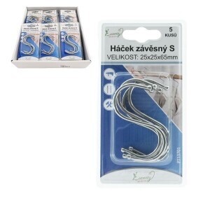 Háček závěsný S 5ks (24/bal 288/krt)