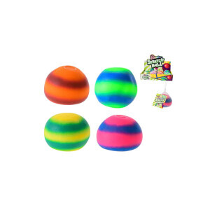 Strečový míček 7cm duhový v síťce (12/bal 48/krt)