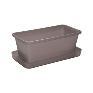 Truhlík s miskou 20cm taupe (42/krt)