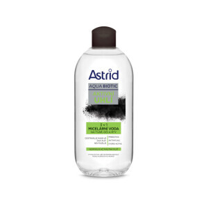 Astrid 400ml Pleť. Čistící Micelární Voda Aktivní Uhlí 3V1 (6/krt)