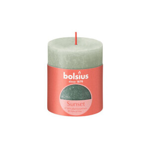 Bolsius Svíčka Pillar 80/68mm Rustic Sunset Foggy green+Oxid blue (4/krt)