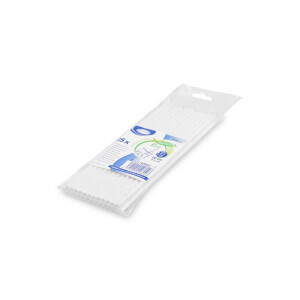 Slámky papír. 0,6*20cm bílé 25ks (20/bal 160/krt)