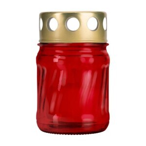 Bispol Svíčka hřbitovní sklo W002A Red(28/krt)