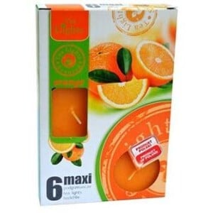 Admit Svíčka čajová Maxi 6ks Orange (8/bal)