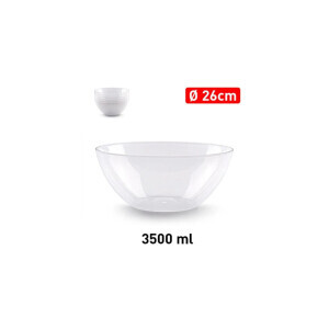 P.Forte Miska plast Classic 26cm/3,5l Trans. (6/bal)