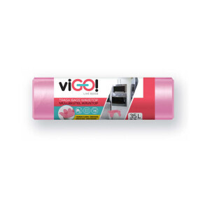 viGO! Pytel odpad. S uchy a vůní HDPE 35l/26ks Strawberry (42/krt)