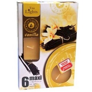 Admit Svíčka čajová Maxi 6ks Vanilla (8/bal)